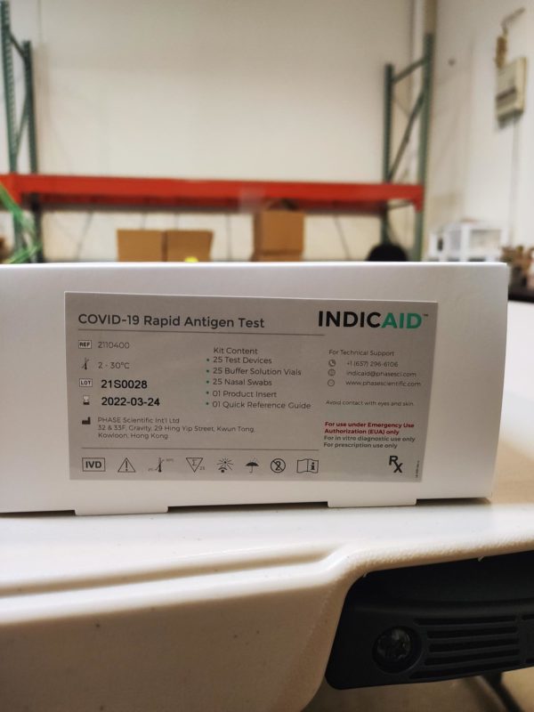 INDICAID Rapid Antigen Test Label